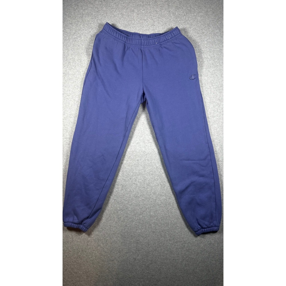 Champion Womens XS Periwinkle Purple Fleece Joggers Sweatpants C Logo 0093
